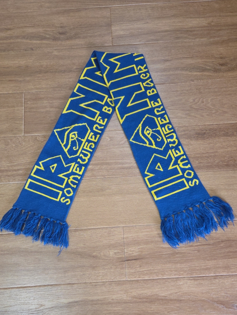 Blue & Yellow Iron Maiden 'Somewhere Back In Time' 2008 Tour Scarf
